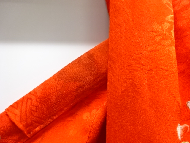 アンティーク 紋錦紗 宝船に菊模様五つ紋着物